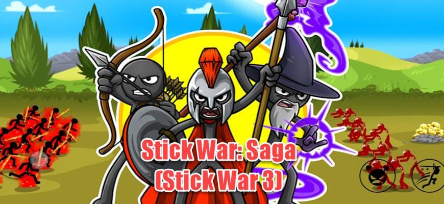 Stick War: Saga — Stick War 3 [Мод меню: много алмазов и золота, все открыто, бессмертие, много читов] на Android
